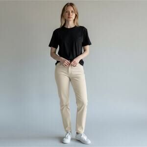 GOOD AMERICAN Women's Good Classic High Waist Skinny Jeans Size 4 In Bone001